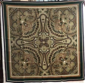 প্রিমিয়াম কোয়ালিটির স্ক্রীন প্রিন্টেড সিল্ক সাটিন স্কার্ফ