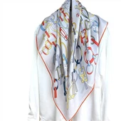 চেইন প্রিন্টেড সিল্ক স্কার্ফ